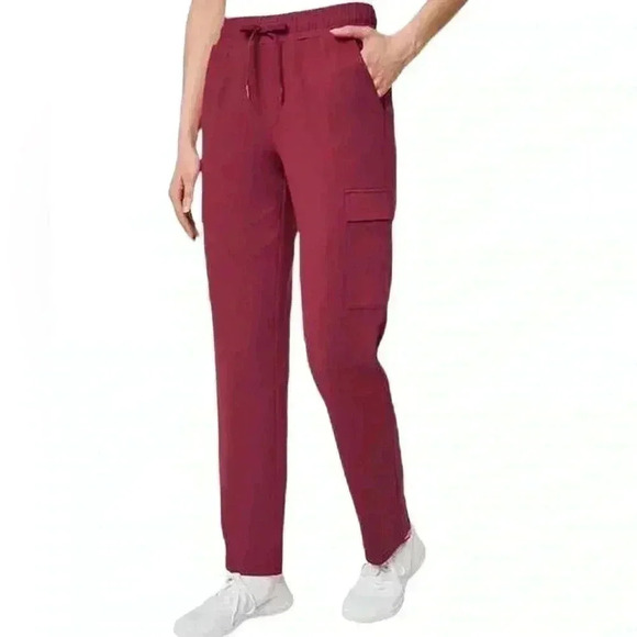 Mondetta Cargo Pocket Straight Leg Pant S Tibetan Red Casual Functional NWT - Picture 1 of 11